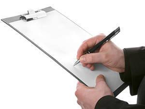 現場調査のメモの様子